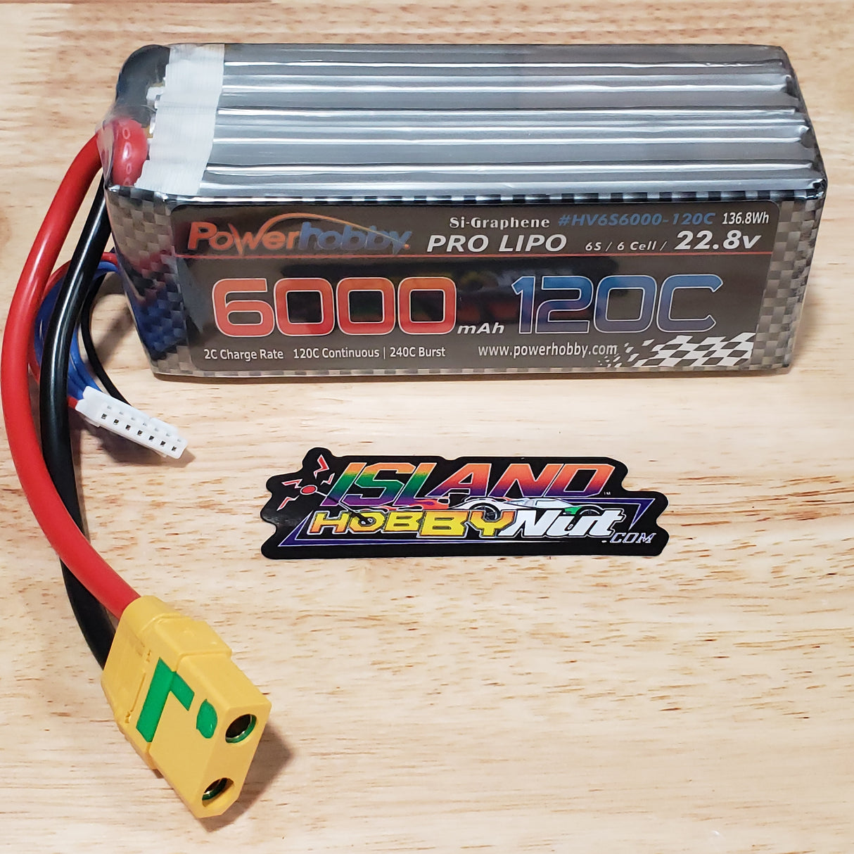 Powerhobby 6s 22.8V 6000mah 120c GRAPHENE + HV Lipo Battery