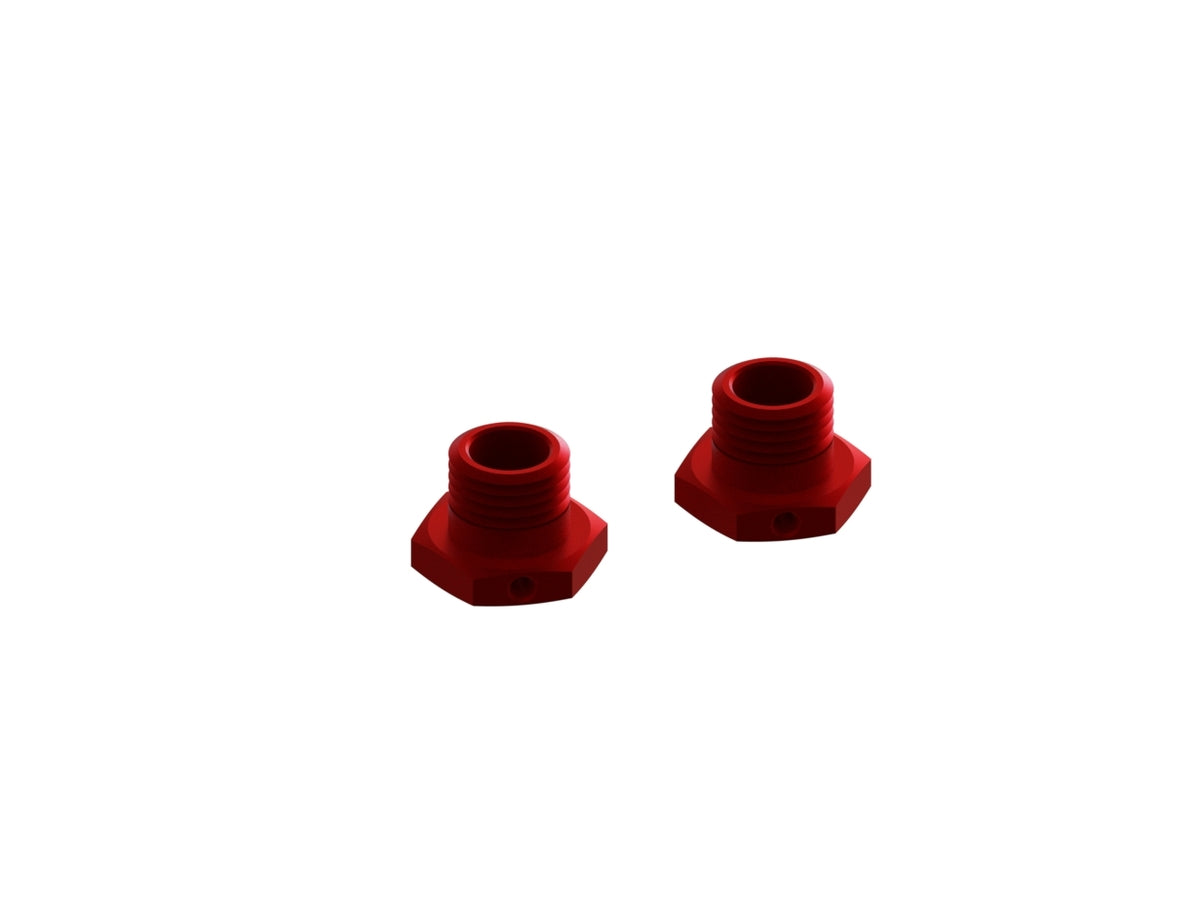 Arrma AR310447 ALUMINUM WHEEL HEX 17MM (13.6MM THICK, RED) (2PCS)