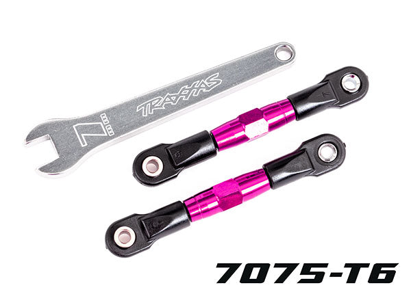 Maillons de carrossage Traxxas 2443P, arrière anodisé rose