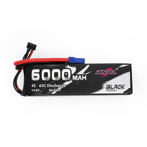 CNHL 600654BKEC5 Black Series 6000mAh 14.8V 4S 65C Lipo Battery for Airplane Helicopter Jet