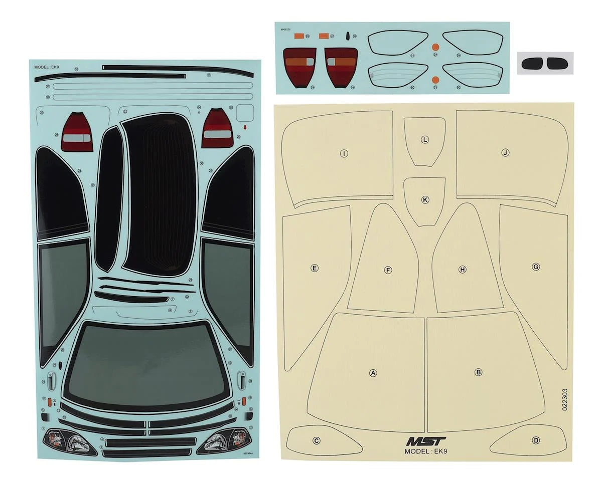 MST 720010 Corps de dérive Civic EK9 (transparent)