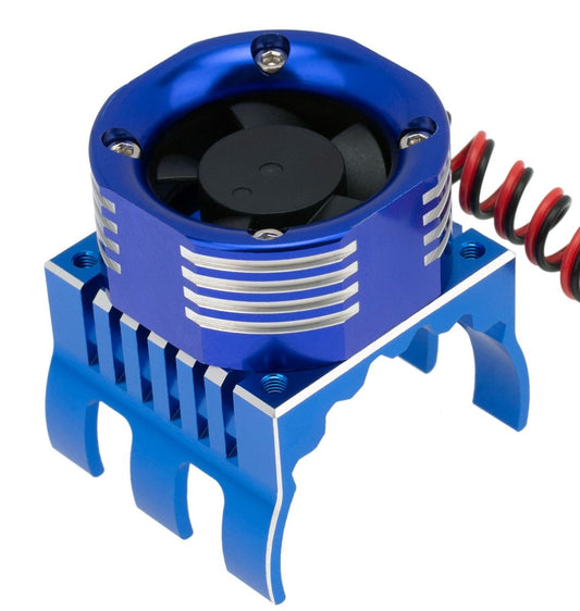 PowerHobby PHT1299-Blue 1/8 Aluminum High Speed LED Lights Cooling Fan