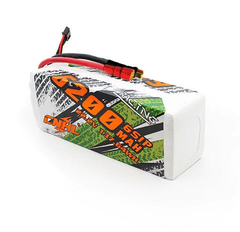CNHL Racing Series 6200mAh 22.2V 6S 90C Batería Lipo con conector tipo bala de 8.0 mm