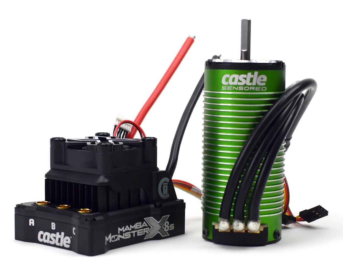 Castle Creations 010-0165-04 Mamba Monster X 8S ESC/motor combinado con motor con sensor 1520 (1650 Kv)