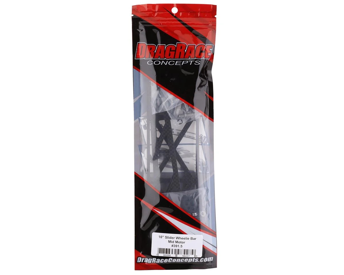 DragRace Concepts Barra deslizante con ruedas de 10" con ruedas de plástico (negro) (motor central)