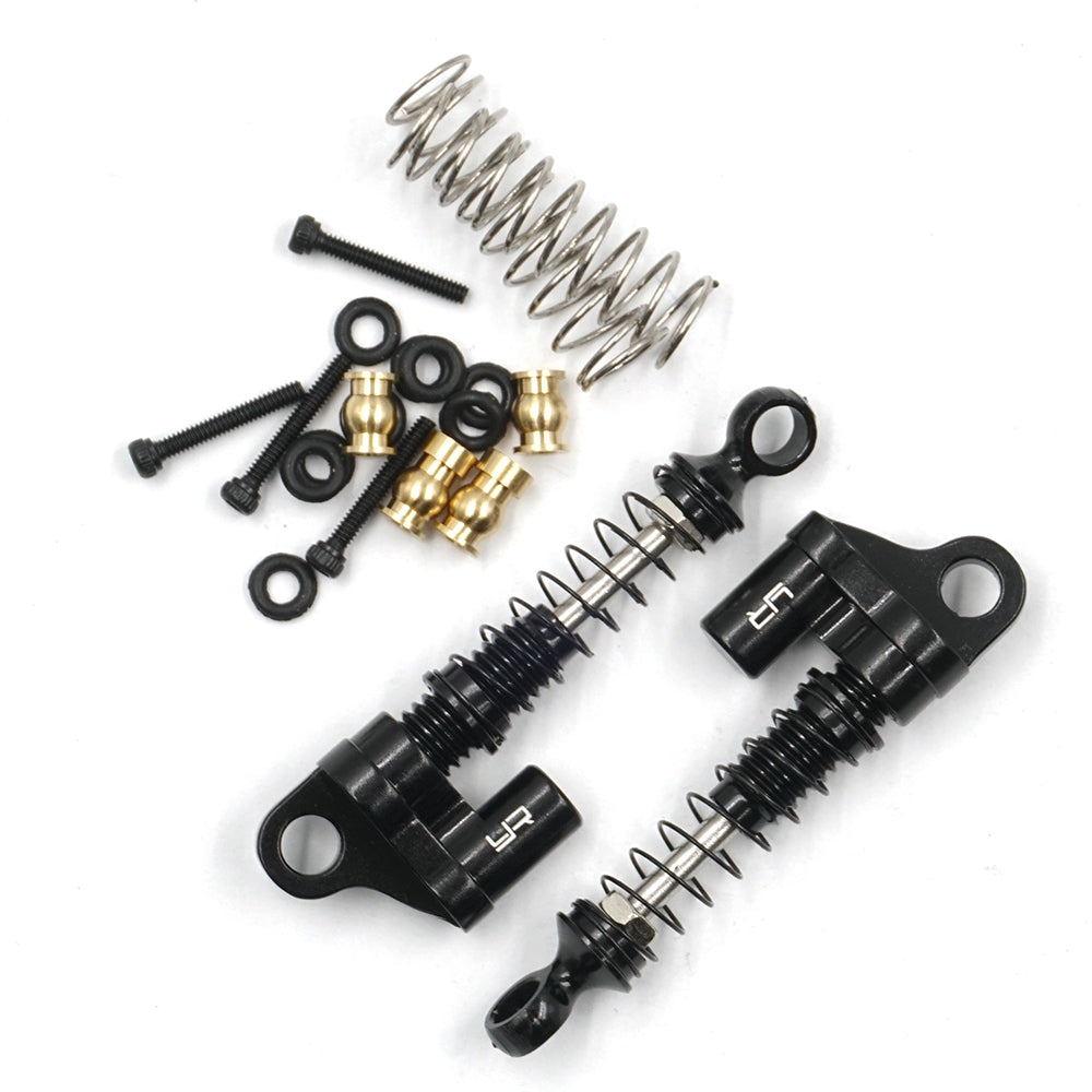 PAR DE AMORTIGUADORES YEAH RACING DE ALUMINIO PARA AXIAL SCX24 NEGRO