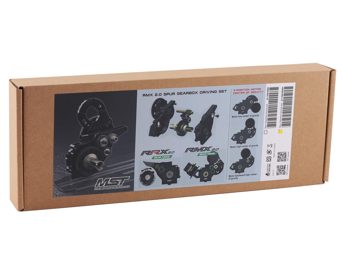 MST MXS-21064BK RMX/RRX 2.0 Aluminum Rear Gearbox Set (Black)