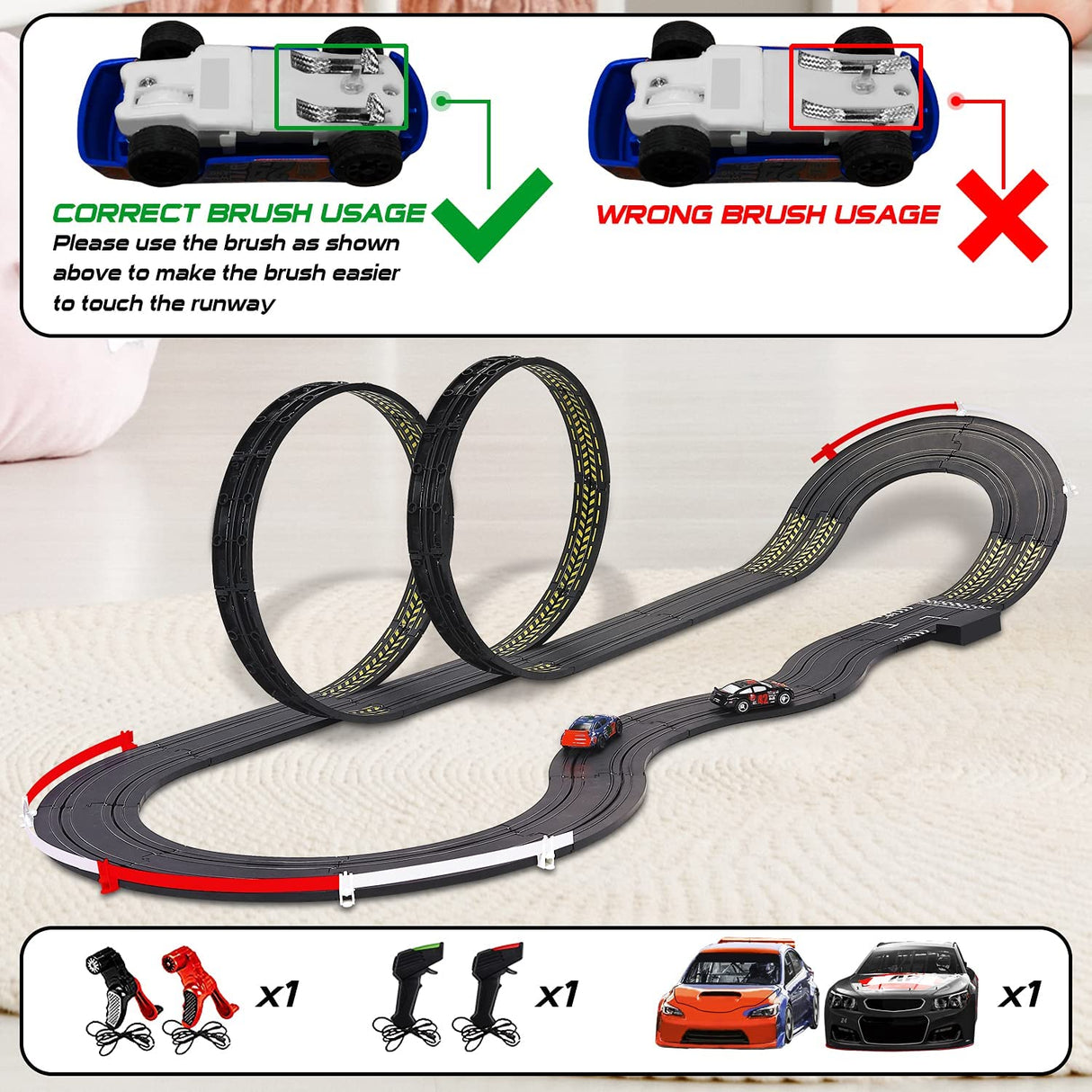 Slot Track Racing High-Speed Electric Powered Super Loop Speedway Track Set
