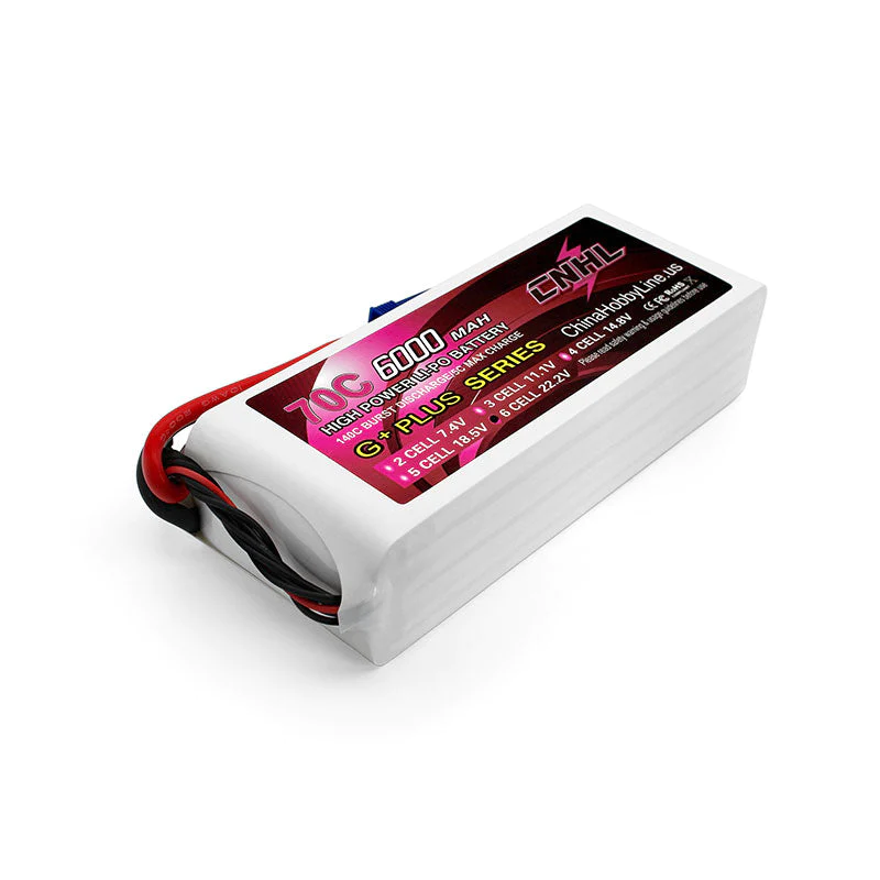 CNHL 600706EC5 G+Plus 6000mAh 22.2V 6S 70C Batería Lipo con enchufe EC5