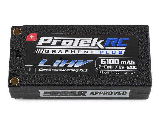 ProTek PTK-5114-20 RC 2S 120C Low IR Si-Graphene + HV Shorty LiPo Battery (7.6V/