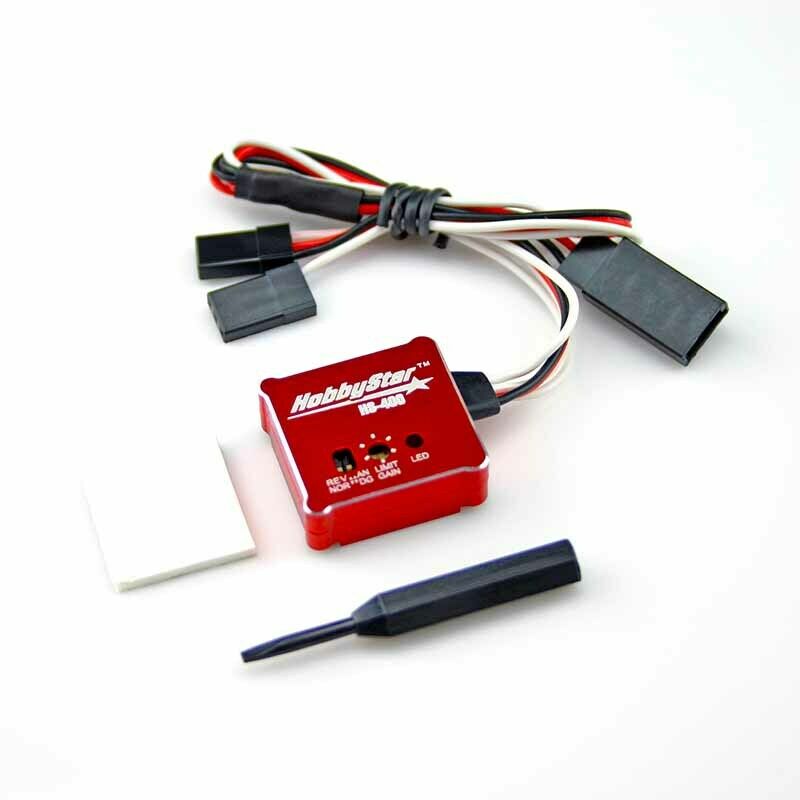 HobbyStar HS-400 Gyro, control de estabilidad ajustable, coche RC con asistencia para deriva, ROJO