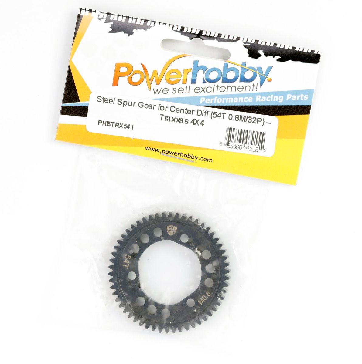 Powerhobby PHBTRX541 Engrenage droit en acier trempé pour différentiel central 54T 0.8 32P