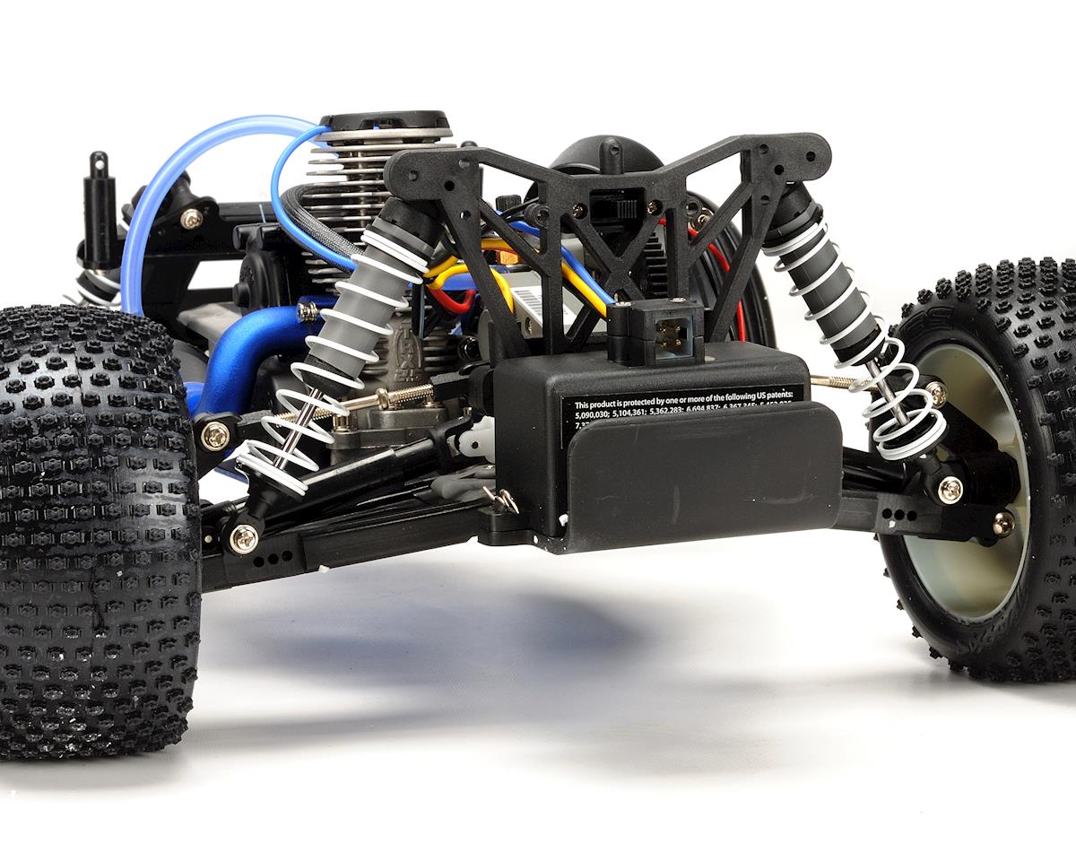 Traxxas 44096-3 Silver/Blue Nitro Rustler 1/10 RTR Stadium Truck w/TQi