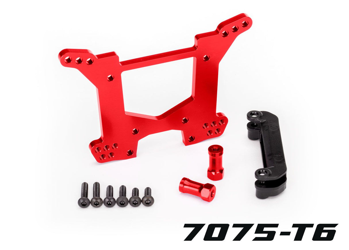 TRAXXAS 6738R SHOCK TOWER ARRIÈRE ALUN ROUGE