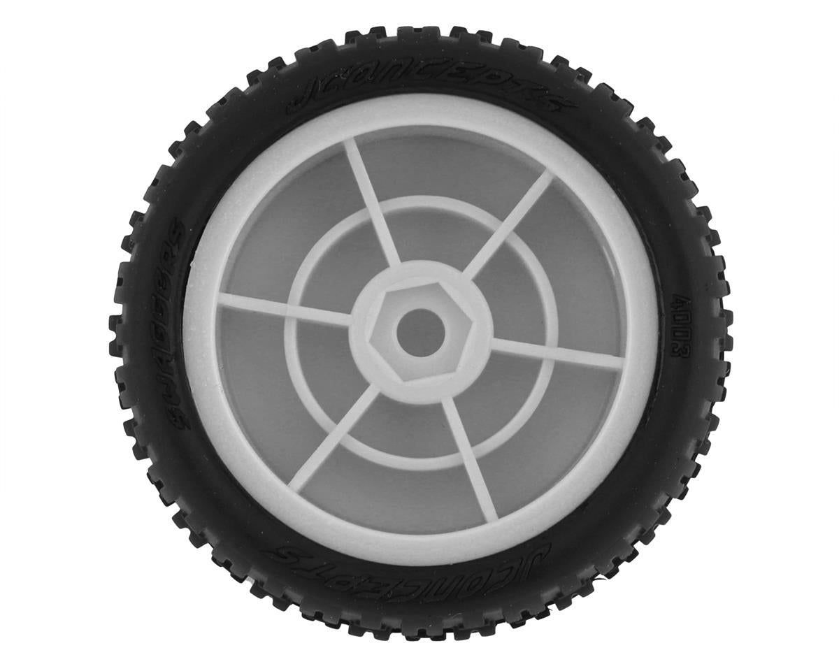 JConcepts 4003-101011 Mini-B Swagger Pre-Mounted Front Tires (White) (2) (Pink)