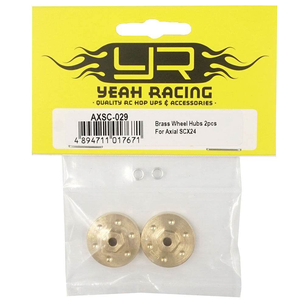 Yeah Racing AXSC-029 BRASS WHEEL HUBS 7G EACH 2PCS FOR AXIAL SCX24