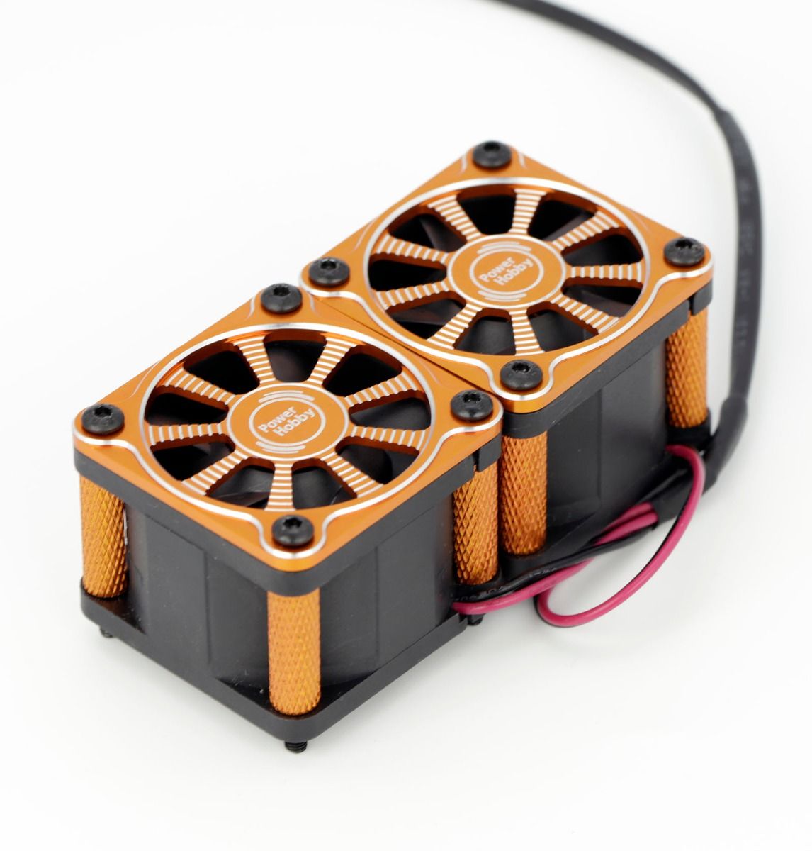 Powerhobby PHF116Orange Twister Twin/Dual 40mm 1/8 1/5 Motor Ventilador de aluminio