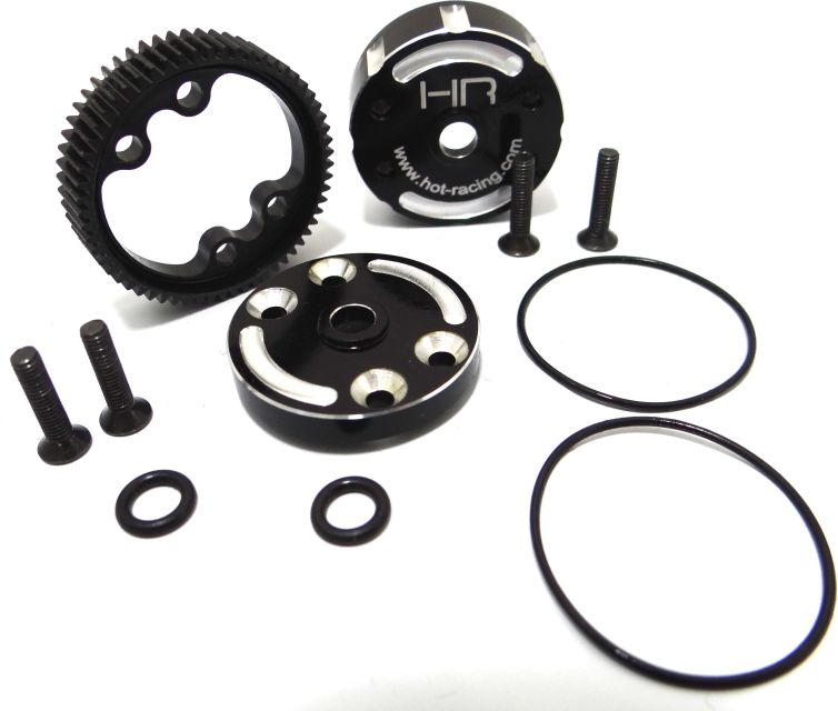 Hot Racing TE38CH Caja diferencial de aluminio sellada para Traxxas 2WD Electric