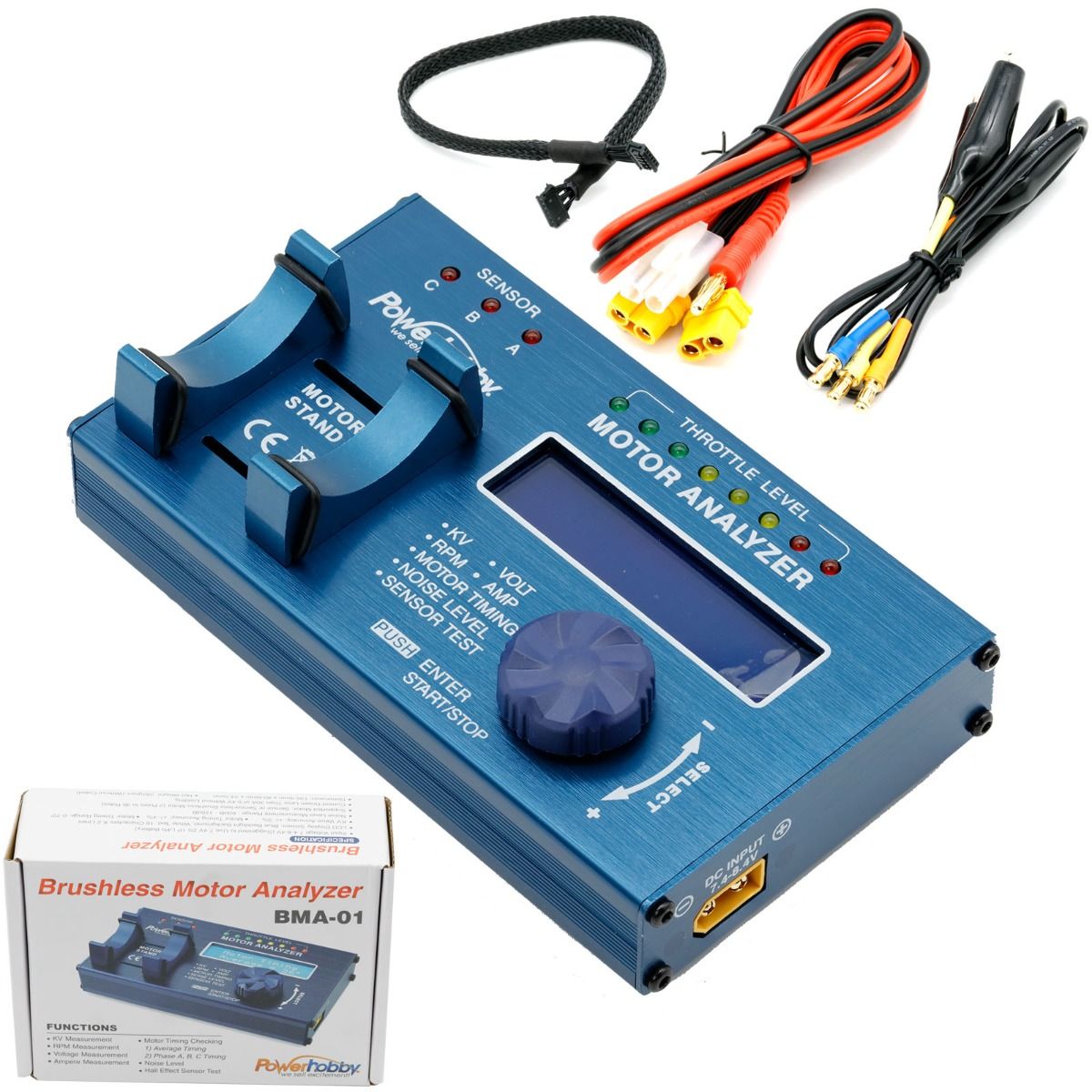Powerhobby BMA-01 analyseur de moteur sans balais RPM KV vérificateur de tension