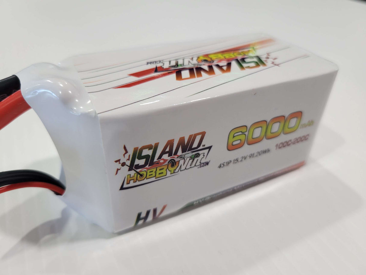 IslandHobbyNut 4s HV SHORTY 6000 mah 15.2v 100 - 200C BATTERIE LIPO AVEC EC5 OU QS8