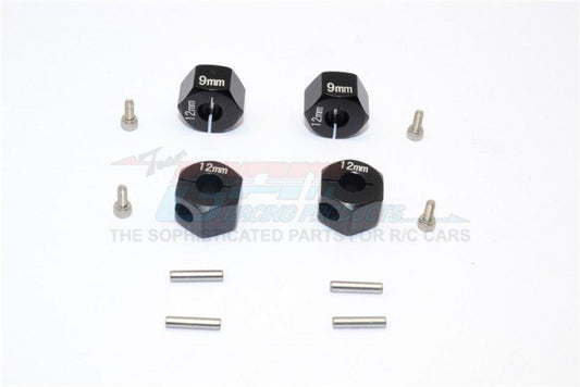 GPM GT010/12X9MM  TRAXXAS 4WD GT4 TEC 2.0 Aluminum Hex Adapters 9mm Thick 12pc s