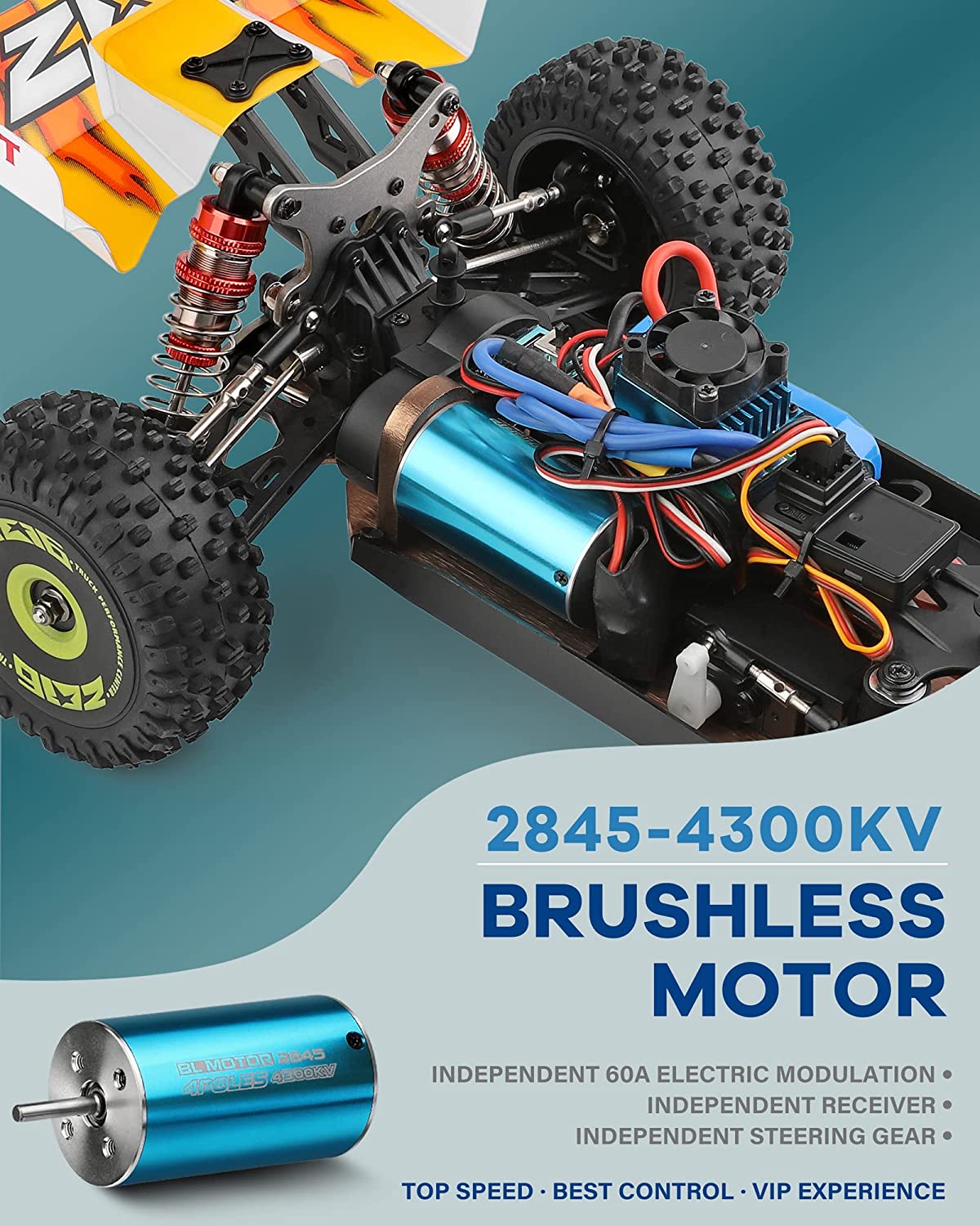 WL Toys 144001 RC Car RTR 1/14 Escala 2.4GHz Coche de Control Remoto 4WD Sin Escobillas