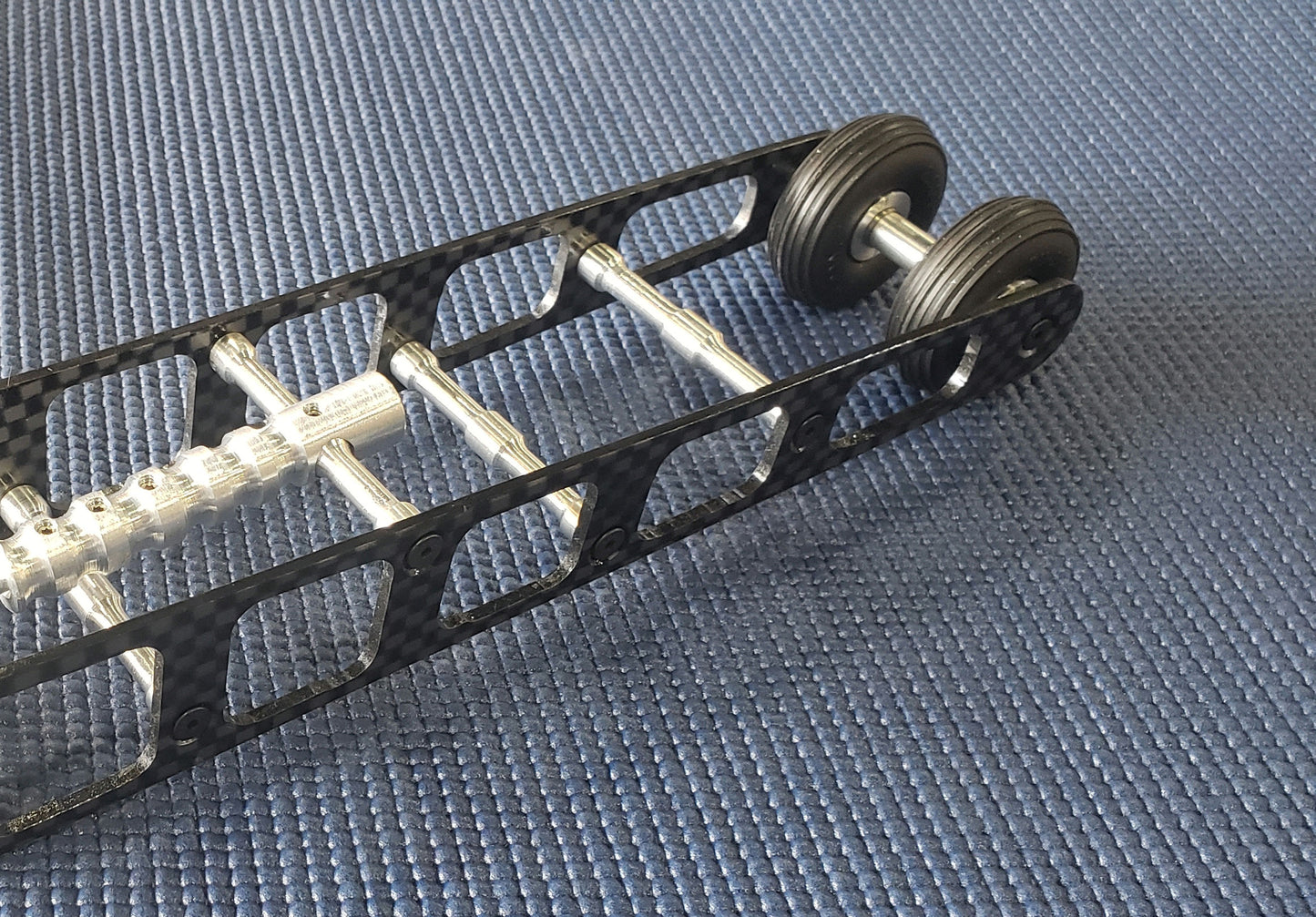 IRonManRc GTB GTLE Carbon Fiber 1/8 SCALE Drag Racing DUAL Wheelie Bar 12 inch Rail Style