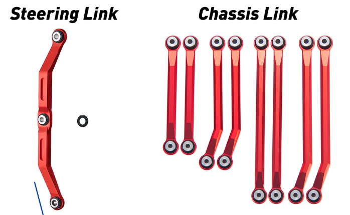 Ensemble de maillons de châssis en aluminium à dégagement élevé IRonManRc TRX4M