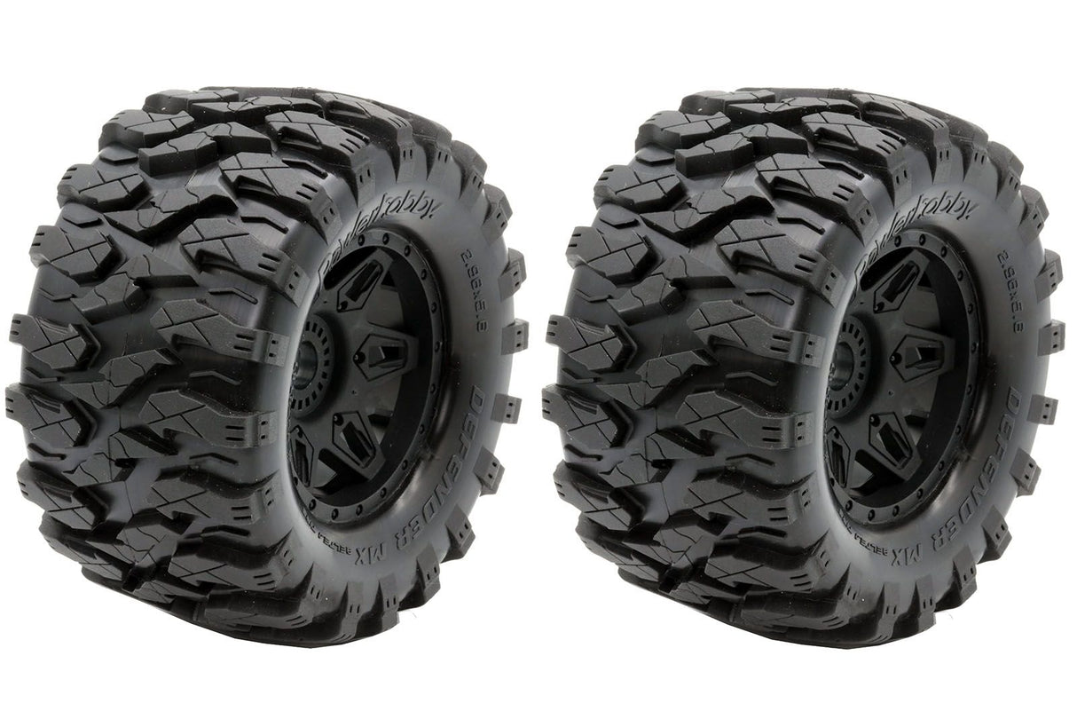 Powerhobby PHT2383 Defender MX Belted All Terrain Tires Mounted 17mm TraxxasMaxx