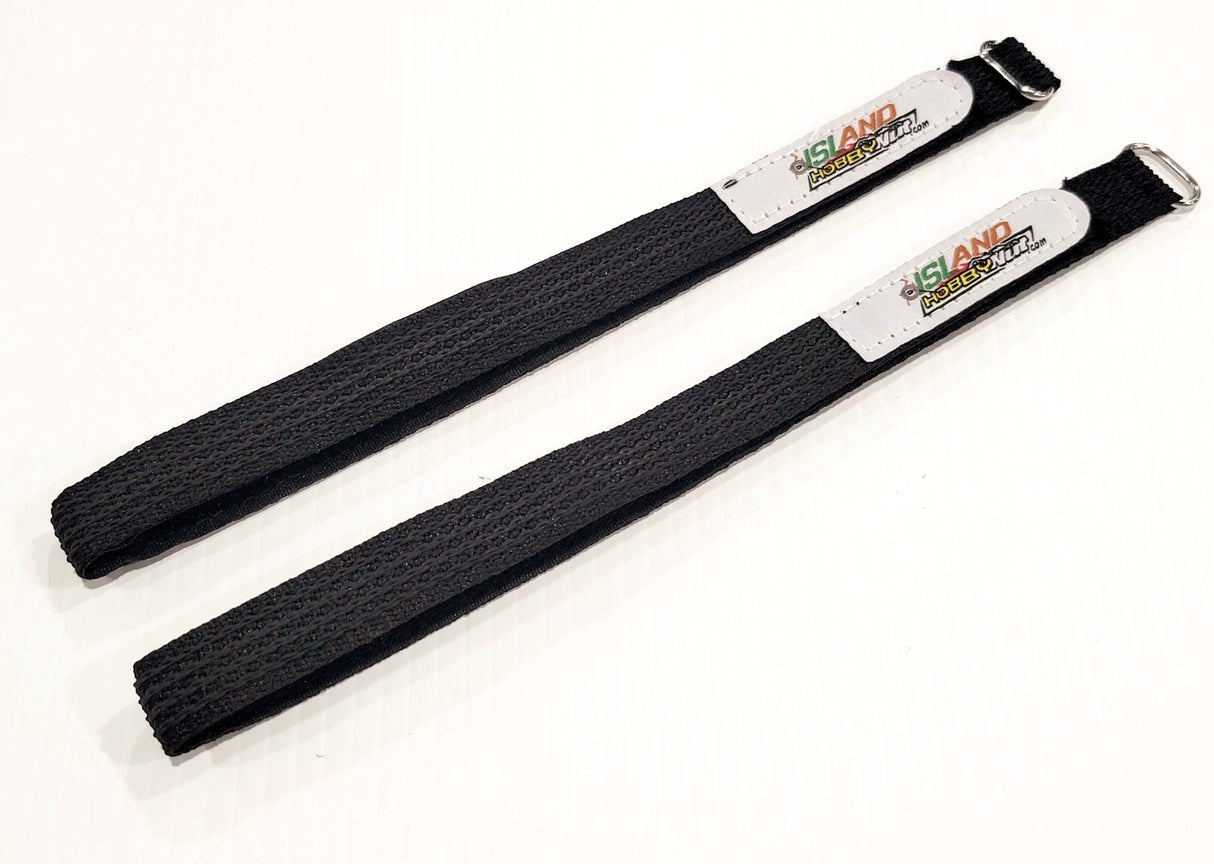 IslandHobbyNut CORREAS DE GOMA PARA BATERÍA DE 25 mm X 450 mm - PAQUETE DE 2