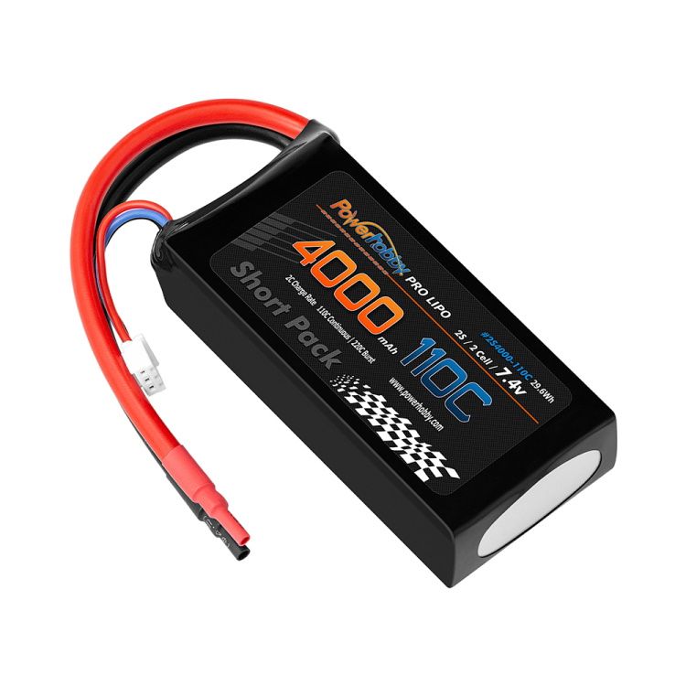 Powerhobby 2S 7.4V 4000mah 110C-220C Batería Lipo de carreras de arrastre corto
