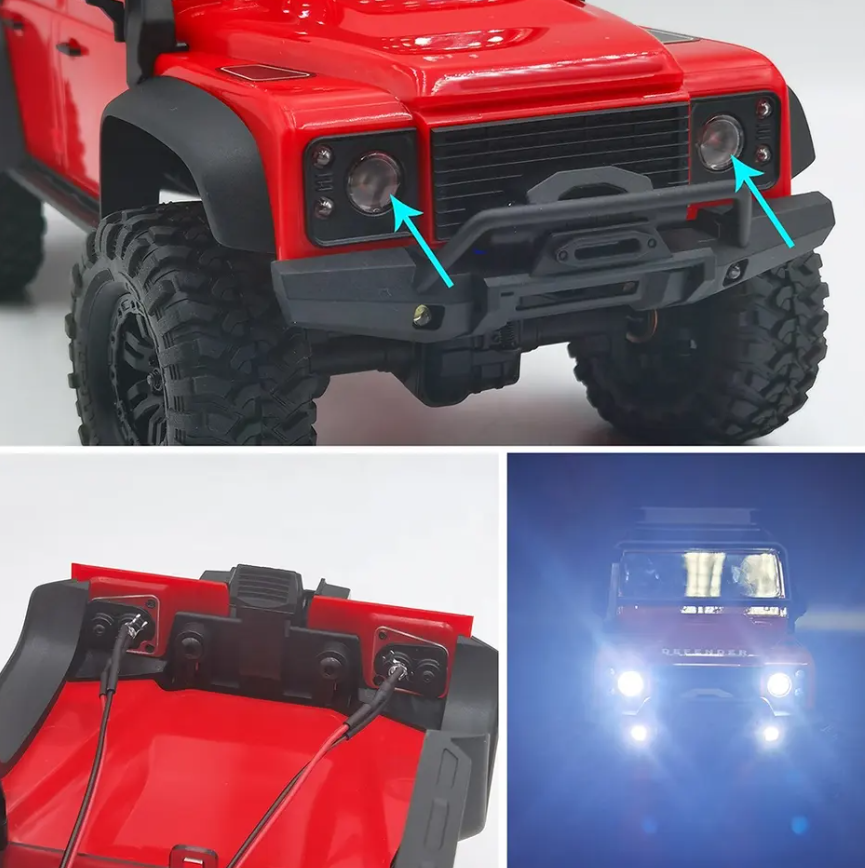 IRonManRc TRX4M Front and Rear LED Lights Spotlight Headlamp Kit