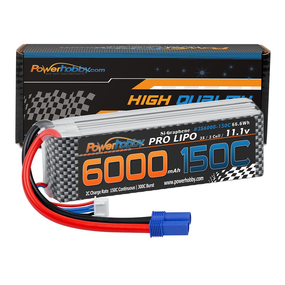 Powerhobby XTREME 3S 11.1V 6000mah 150c-300C Batterie Lipo W EC5 3 cellules
