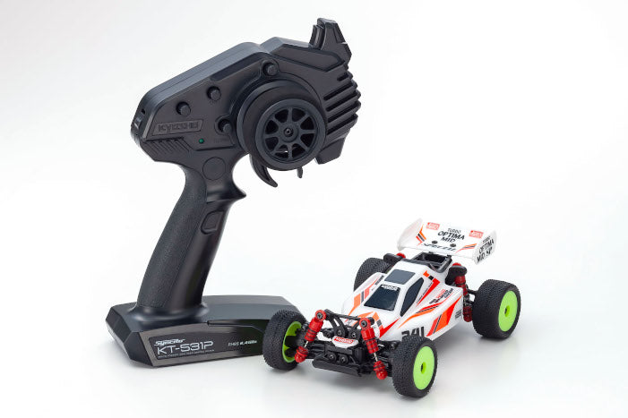 Kyosho 32092W Mini-Z Buggy Readyset Turbo Optima Mid Special, White