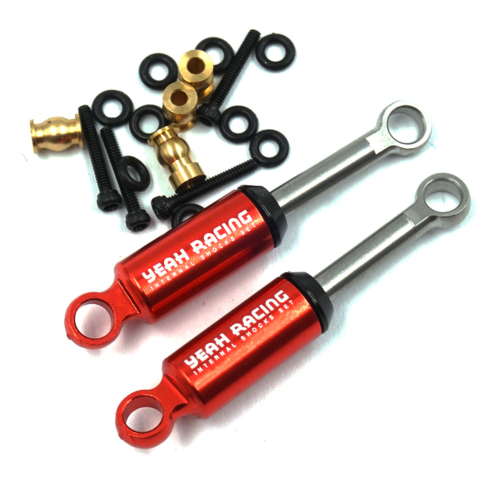 Yeah Racing AXSC-063RD ALUMINUM INTERNAL SPRING SHOCKS V2 2PCS FOR AXIAL SCX24