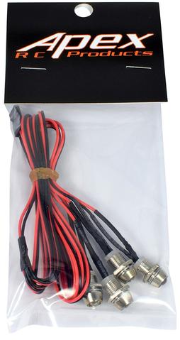 APEX 9012 1/10 4 LED UNIVERSAL HEAD AND TAIL LIGHT KIT W/ BEZELS