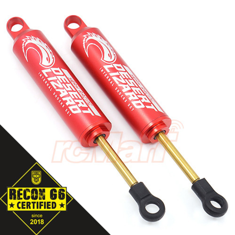 Yeah Racing DDL-090RD 90MM DESERT LIZARD TWO STAGE INTERNAL SPRING DAMPER PAIR RED FOR 1/10 CRAWLER 'G6 CERTIFIED'