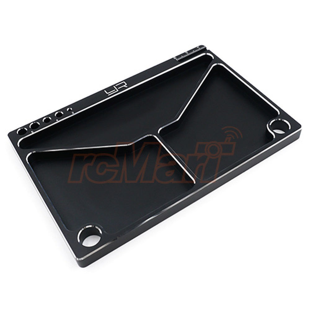 Yeah Racing YA-0571BK ALUMINUM PARTS TRAY 14.5 X 9.5 X 0.9 CM BLACK