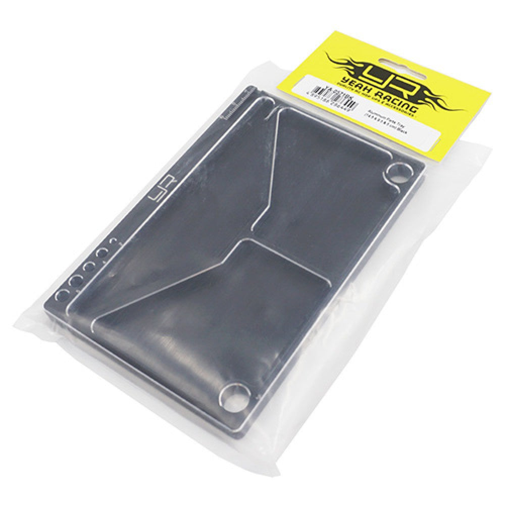 Yeah Racing YA-0571BK ALUMINUM PARTS TRAY 14.5 X 9.5 X 0.9 CM BLACK