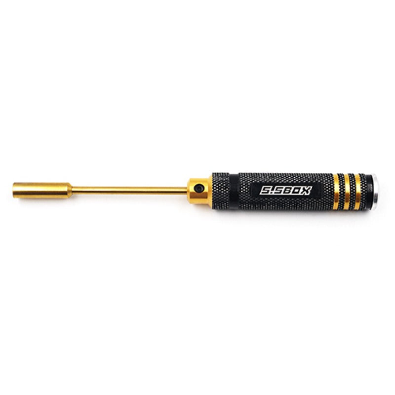 YEAH RACING YT-0191 ALUMINUM 5.5MM LOCK NUT DRIVER BLACK GOLD