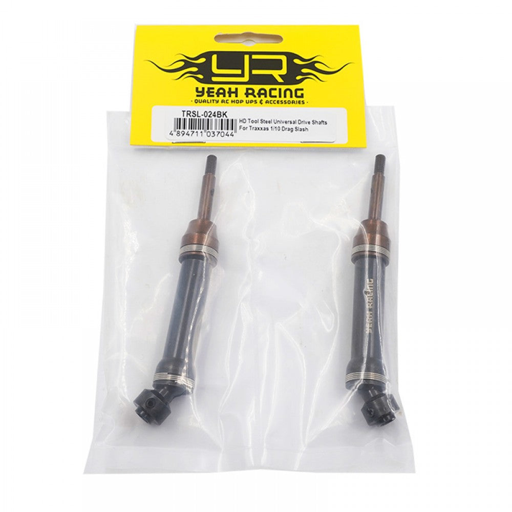 YEAH RACING TRSL-024BK HD TOOL STEEL UNIVERSAL DRIVE SHAFTS FITS DRAG SLASH/BANDIT/BANDIT VXL