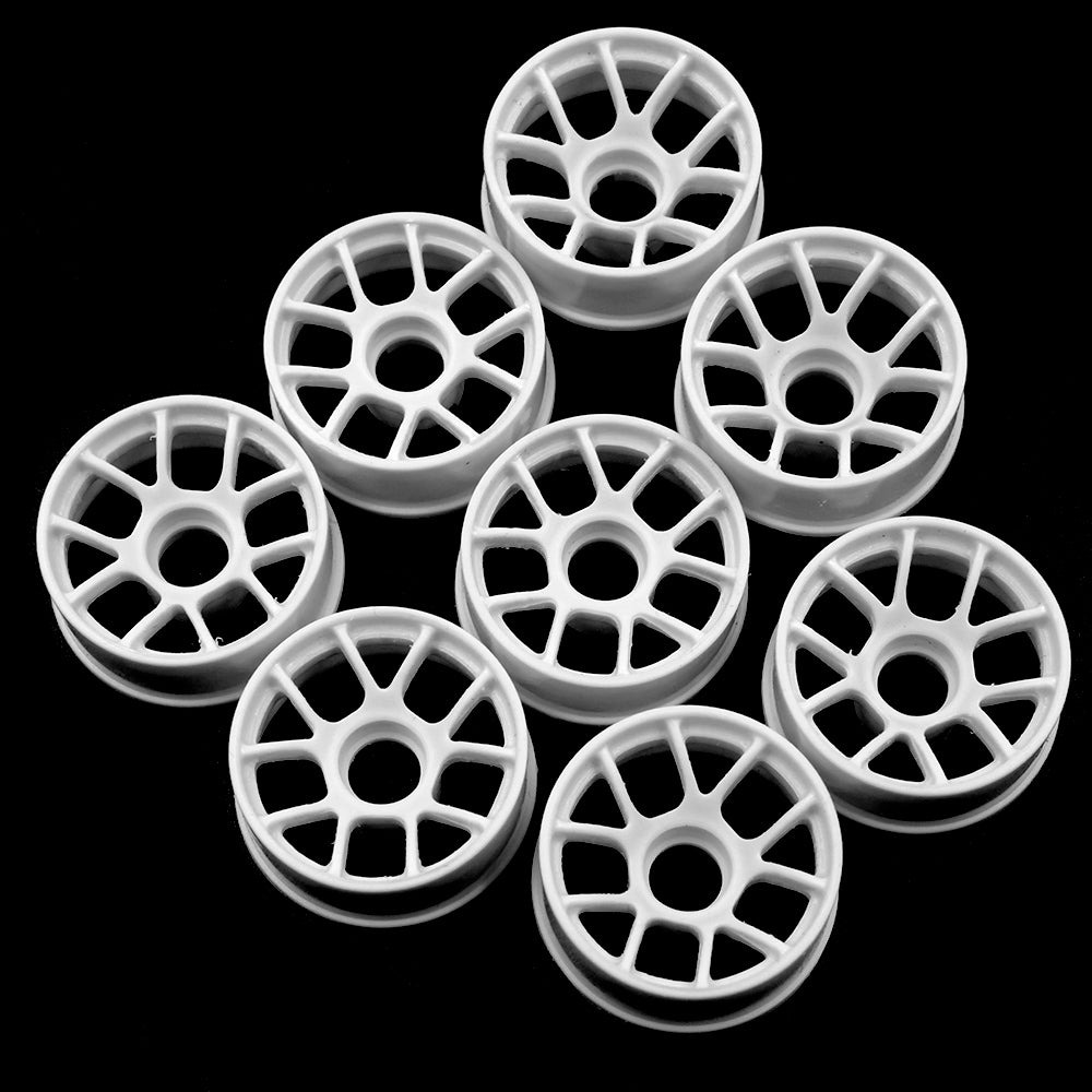 Yeah Racing WL-0159WH PLASTIC NARROW RIM SET 8.5MM (OFFSET 0 +1 +2 +3) WHITE FOR 1/28 RWD MINI-Z