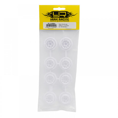 Yeah Racing WL-0160WH PLASTIC WIDE RIM SET 11MM (OFFSET 0 +1 +2 +3) WHITE FOR 1/28 RWD MINI-Z