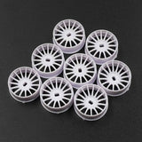 Yeah Racing  WL-0167WH PLASTIC NARROW RIM SET 8.5MM (OFFSET 0 +1 +2 +3) WHITE FOR 1/28 AWD MINI-Z