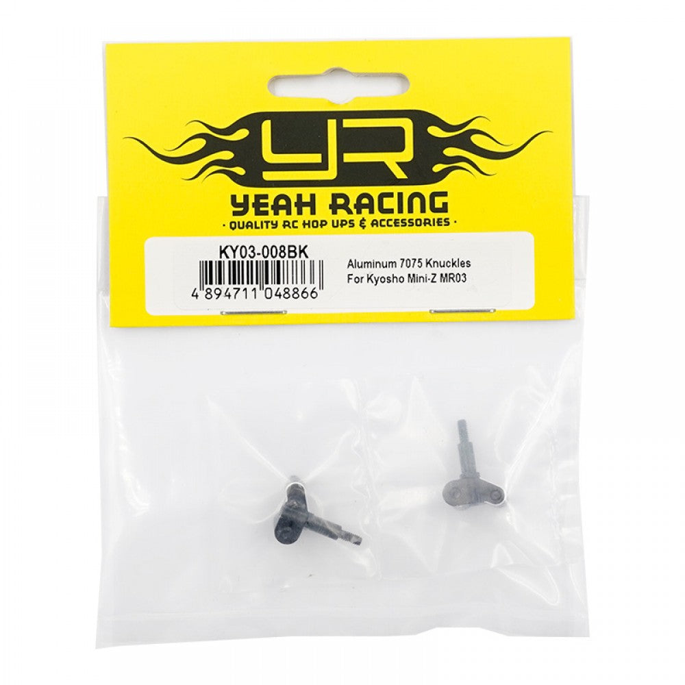 Yeah Racing KY03-008BK ALUMINUM 7075 KNUCKLES FOR KYOSHO MINI-Z MR03