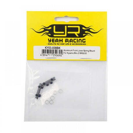 Yeah Racing KY03-009BK Aluminum FRONT LOWER SPRING MOUNT FOR KYOSHO MINI-Z MR03