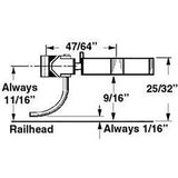 Kadee 1745 O Scale SBE Bottom Shelf Medium Centerset Metal Couplers