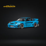 MicroTurbo Nissan 180SX Pandem Rocket Bunny Baby Blue 1:64