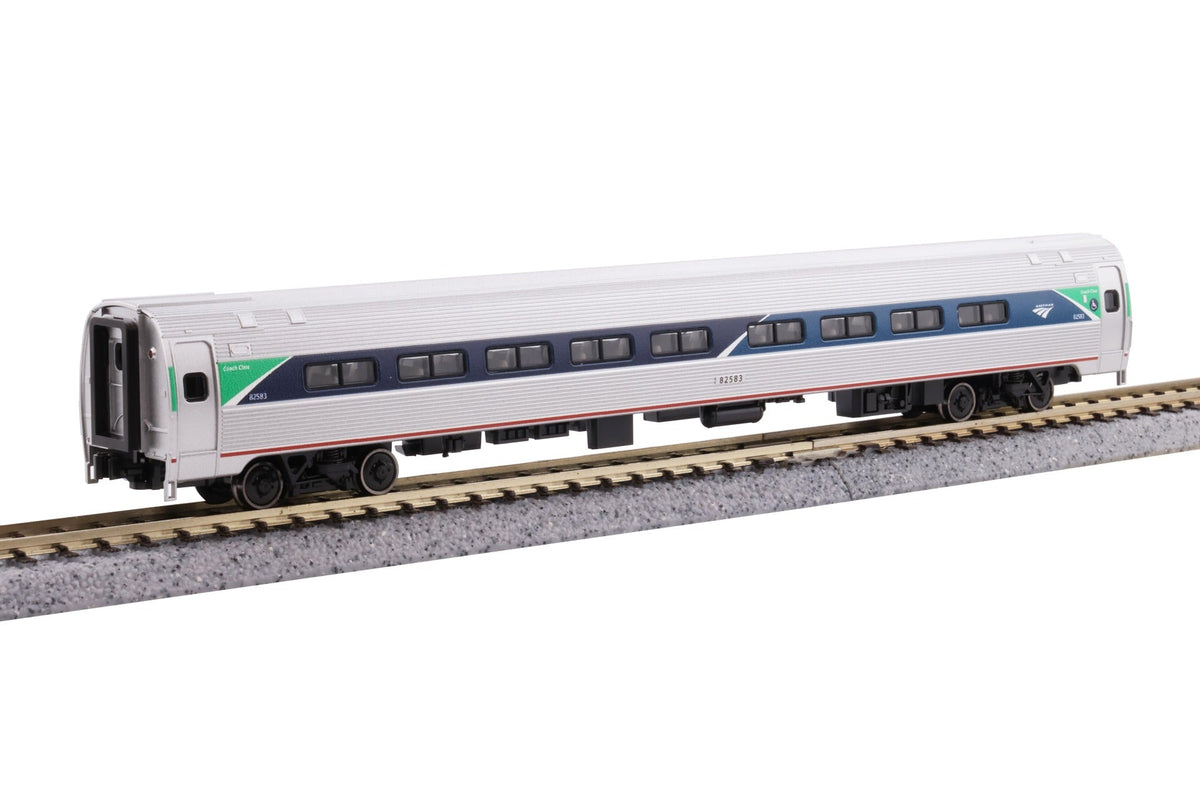 Kato 106-8021 N Amfleet I 4 Car Bookcase Set Phase VII Amtrak passenger cars