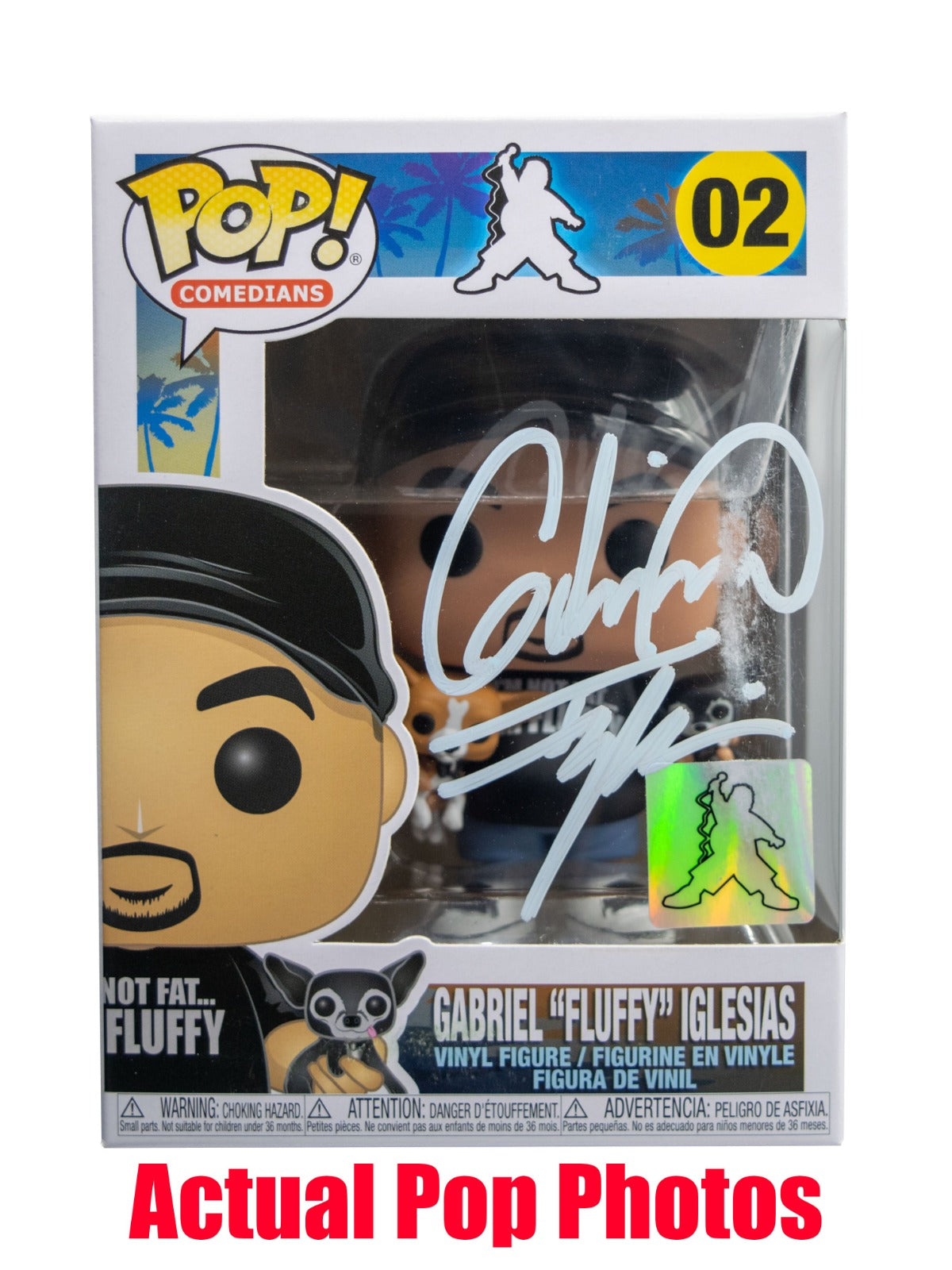 Gabriel Fluffy Iglesias (Must Love Dogs, Comedians) 02 - Fluffy Shop Exclusive  [light damage]  **Signed by Gabriel Iglesias**